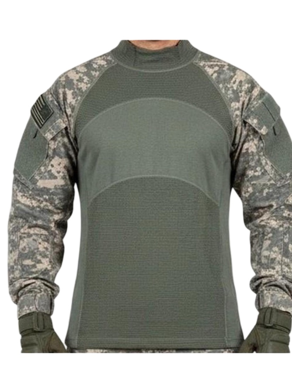 Massif | Men’s Olive Green Army Combat Tactical Long Sleeve Shirt | L